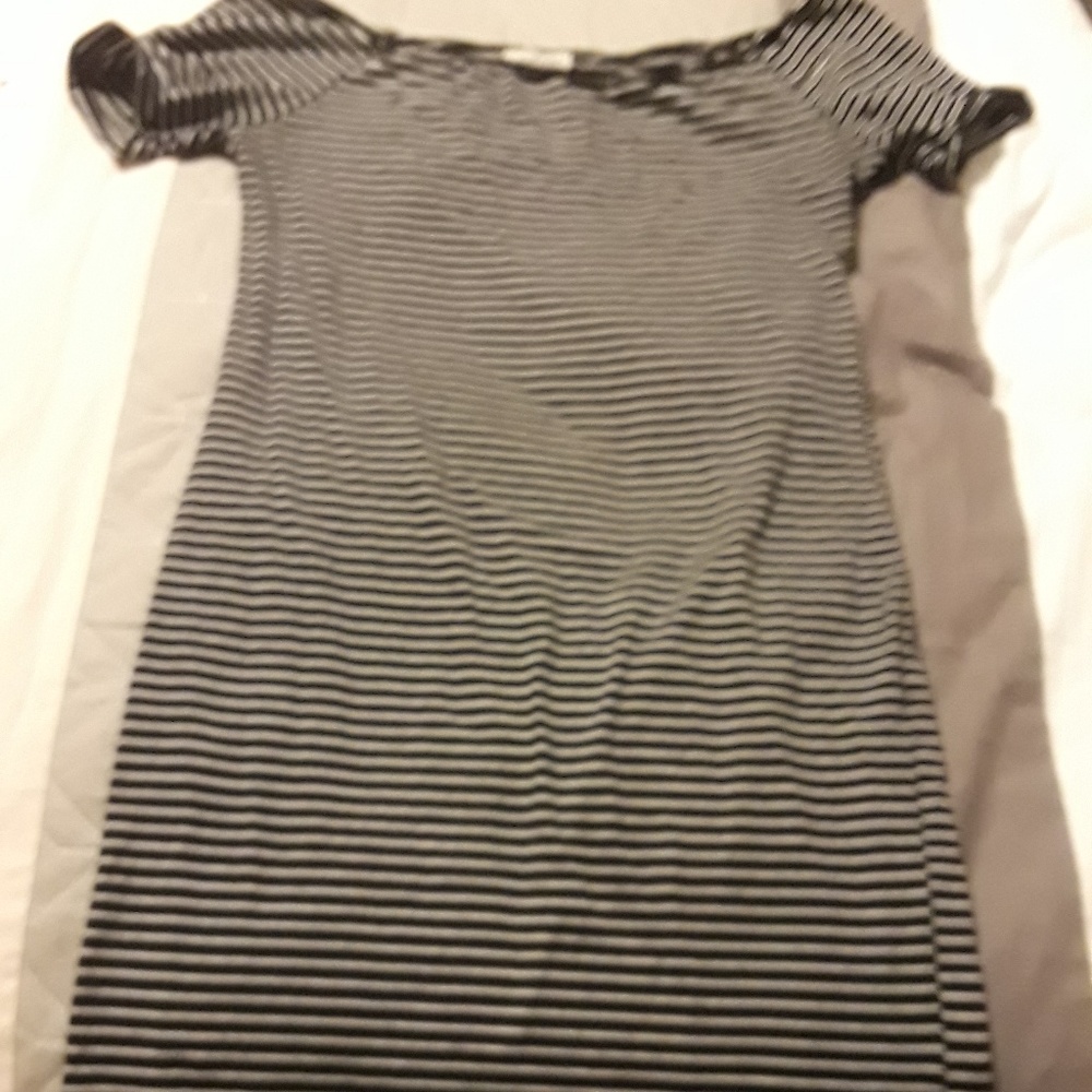 Black and white stripped dress